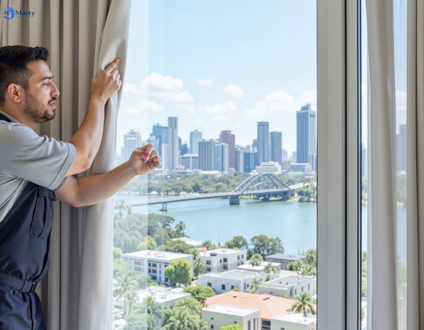 Professional curtain steam cleaning service croydon-park-nsw QLD by Matty Curtain Cleaning