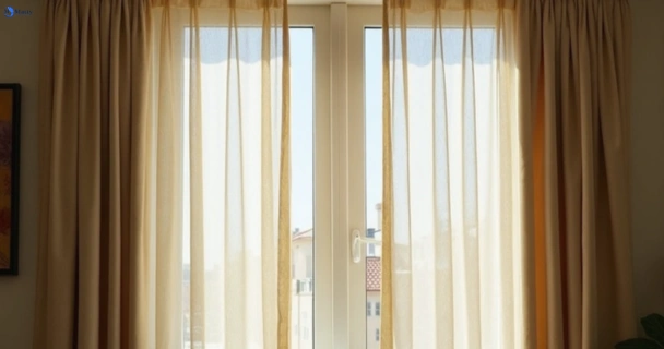 Dull dusty drapes in croydon-park-nsw before professional cleaning